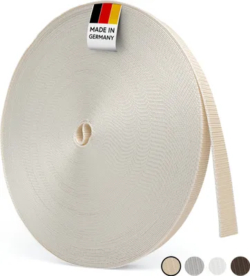 Produktbild von BAUHELD® 50m Rolladengurt 23mm [ Germany] - Gurtband für Rolladen Gurtwickler - Beige