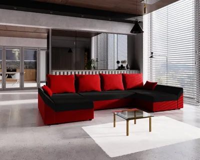 Obrázok produktu pre Sedačka do U ANNELIES - čierna / červená