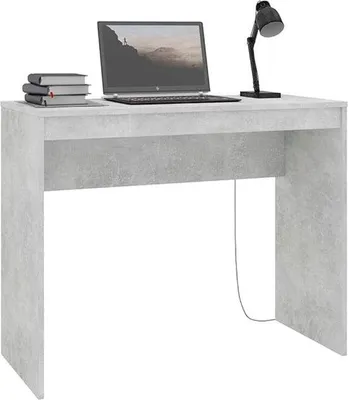 Productafbeelding van Famanu bureau, eenvoudig ontwerp, industriële stijl, vintage bruin - computerbureau, 40 x 90 x 72 cm