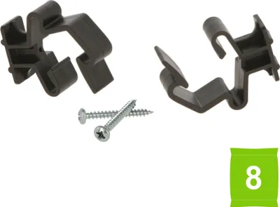 Produktbild von T-Pfosten Universalclip, 8 Clips inkl. 8 Schrauben, schwarz