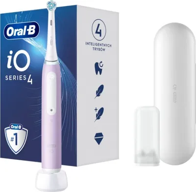 Immagine prodotto di Oral-B | iO4 | Spazzolino elettrico | Ricaricabile | Per adulti | Viola | Numero di testine: 1 | Numero di modalità di spazzolamento: 4.