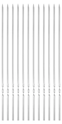 Immagine prodotto di Solidchoice - Set di 12 spiedini in acciaio inossidabile per barbecue e griglia