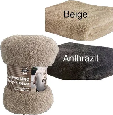Immagine prodotto di Coperta morbida e avvolgente effetto peluche, 150 x 200 cm, soffice