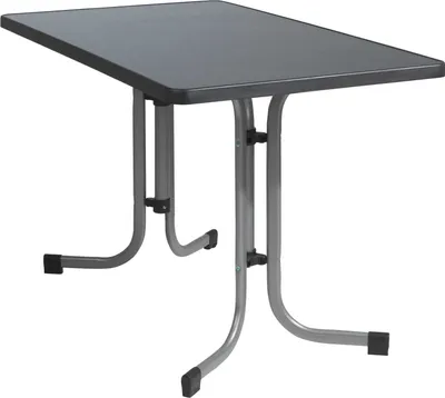 Produktbild von Gartentisch - Grau - 115 x 70 cm - Mecalit - Metallgestell - klappbar