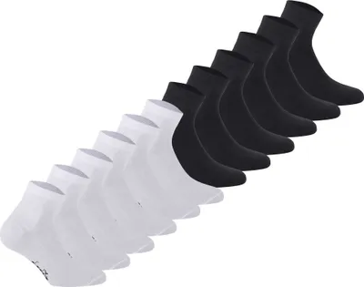 Produktbild von Diadora Uni Socken, 12er Pack - Sportsocken, Baumwolle, Mehrfachpackung, Logo, einfarbig Weiß/Schwarz 35-38