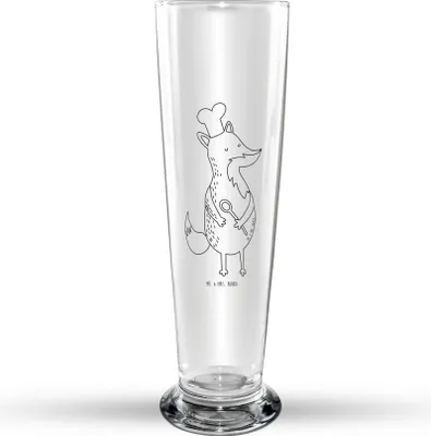 Produktbild von Mr. & Mrs. Panda Bierbecher Fuchs Koch - Transparent - Geschenk, Kochen, Glasbecher, Bäcker, Glasbierglas, Chefkoch, Bierglas, Trinkglas, Bier Glas, Hungrig