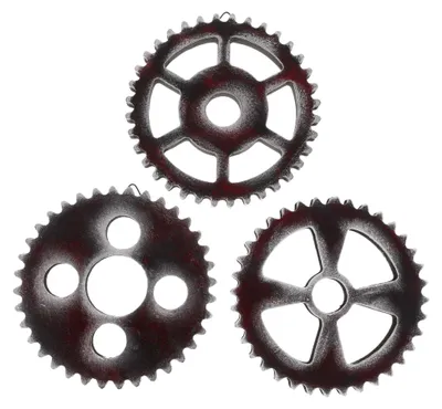Produktbild von Retro Zahnrad Wanddekoration 12X12 Zoll Vintage Getriebe Wandskulptur im Industrial Style für Café, Bar und Wohnzimmer