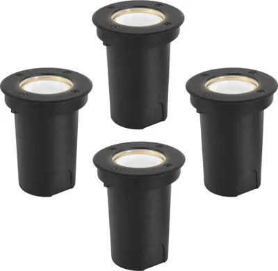 Obrázok produktu pre TolleTour 4x 3W podlahové svetlo otočné IP67 vonkajšie LED zapustené podlahové reflektory podlahová lampa neutrálna biela - čierny kryt