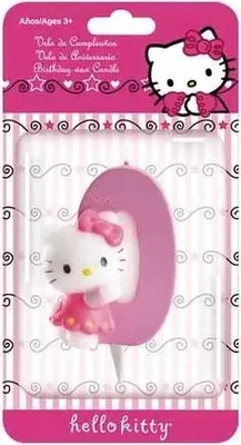 Produktbild von Kuchenkerze Hello Kitty Zahl 0
