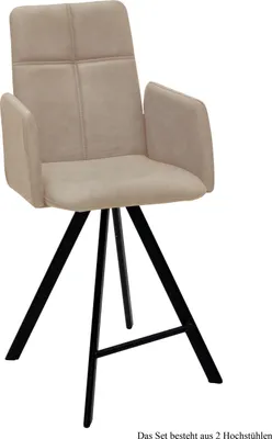 Produktbild von Thekenstuhl (2er-Set) Dekhova 52x109x60 Schwarz/Natur