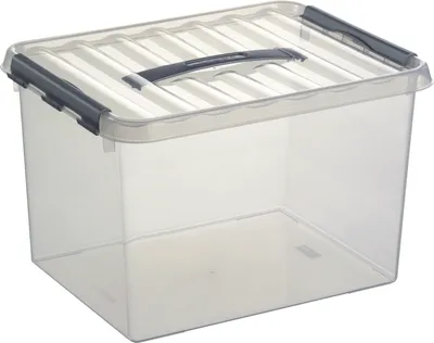 Produktbild von Aufbewahrungsbox mit Deckel 22 Liter 300x260x400mm transparent Packung mit 6 Stück