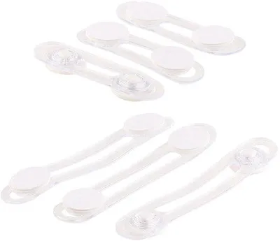 Produktbild von 6 flexible Kinderriegels für Türen und Schubladen, transparent