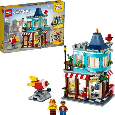 Produktbild von LEGO 31105 Creator 3in1 Spielzeugladen im Stadthaus - Konditorei - Blumenladen, Modellbausatz, Gebäude aus Bausteinen, Spielzeug ab 7 Jahre