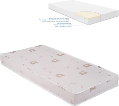 Produktbild von Kikkaboo Babybett-Matratze Memory Comfort, 120 x 60 x 12 cm Bindungsveredelung rosa
