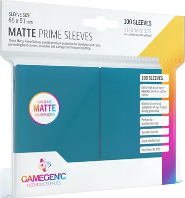 Image de Gamegenic : Matte Prime Sleeves Bleu
