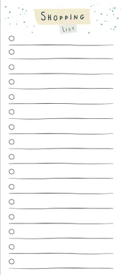 Produktbild von Notizblock 8 x 18 cm Einkaufsliste, 60 Blatt