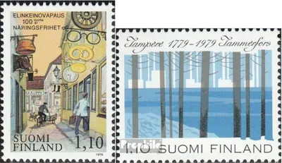 Produktbild von Briefmarken Finnland 1979 Mi 847,848 (kompl.Ausg.) postfrisch Gewerbefreiheit