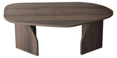 Image de CALICOSY - Table basse avec plateau de forme organique et pieds larges L100 cm - ROCK