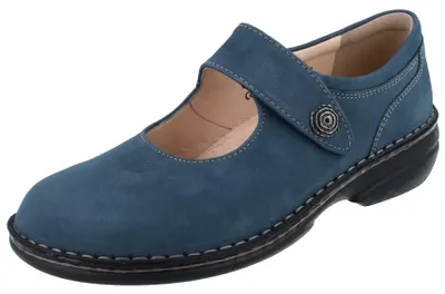 Produktbild von LIMITIERTE FARBE FINN COMFORT Laval Damen Ballerina blau Nubukleder - Größe: 41