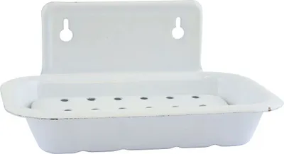 Produktbild von Laursen - Seifenschale Emaille Antik Weiß 0422-11 Wandseifenschale Seifenhalter
