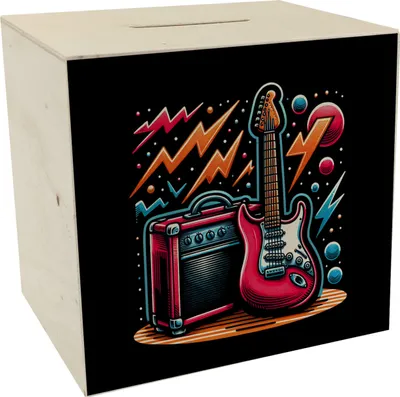Produktbild von E-Gitarre Spardose aus Holz