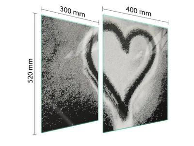 Immagine prodotto di Piastra Protettiva In Vetro Per Cuore 70X52 Cuore