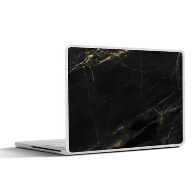 Produktbild von MuchoWow® Laptop Aufkleber Sticker Cover Marmor - Schwarz - Gold - Chic - Marmoroptik - Design 36.5x27.5 cm - Laptop-Sticker