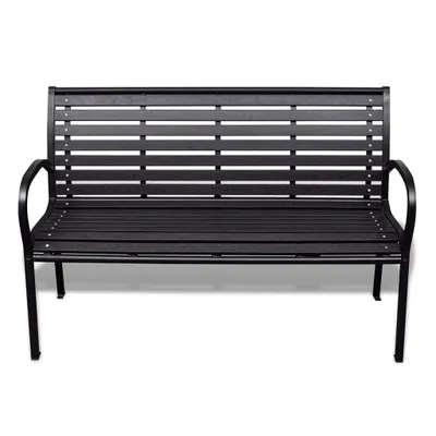 Produktbild von vidaXL Gartenbank 125 cm Stahl und WPC Schwarz