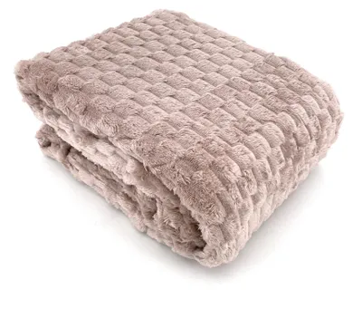 Produktbild von Heimtexland ® super flauschige Flanell Kuscheldecke XL 150x200 Wohndecke  Sofadecke Typ905 Cappuccino