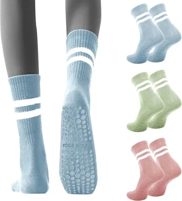 Produktbild von Rutschfeste Pilates-Socken für Damen, 3er-Set