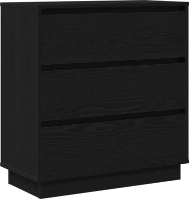 Produktbild von vidaXL Nachttisch Schwarz Eichen-Optik 71 x 34,5 x 75 cm Holzwerkstoff