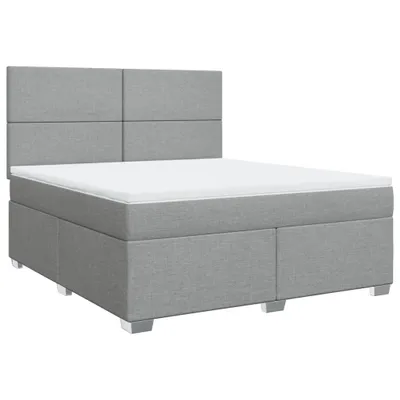 Produktbild von vidaXL Boxspringbett mit Matratze Hellgrau 180x200 cm Stoff