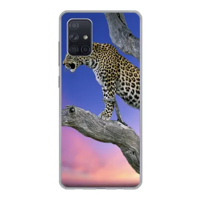 Produktbild von MuchoWow® Handyhülle Schutzhülle Hülle für Samsung Galaxy A51 5G Leopard - Baum - Zweig Silikon Softcase Handy Hülle - Abbildung