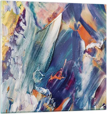 Produktbild von Bilder auf glas - Einteilig - Die Farben Farbe Abstraktion - 30x30cm - Glasbilder - Wandbilder - Bilder - Wanddekoration aus Glas - Glas Bilder - Wandbild auf Glas - GAC30x30-5113