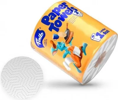 Obrázek produktu pro Papírová utěrka v roli FINITO, 100 % celulóza, 3-vrstvá, 80 m