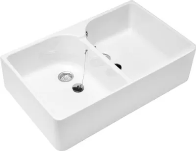 Image de Villeroy & Boch Evier double Omniapro avec trop-plein 90x55cmx22cm blanc alpin avec CeramikPlusbesch