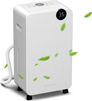 Image de Déshumidificateur - Capacité 12 l/jour - Réservoir d'eau 2,1 l - Écran LED - Minuterie 24 h - Sécurité enfants - Pour 12 à 25 m² - Blanc