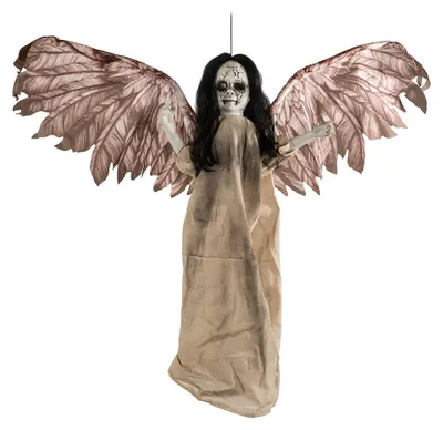 Produktbild von Verzauberte Geisterpuppe mit sich bewegenden Flügel als Animatronic 90cm