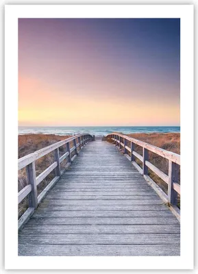 Produktbild von Poster - Poster ohne Rahmen - Weg Meer Brücke - 50x70 cm - Wand Bild - Wanddeko - Wandbilder - Kunstposter - Wandposter - Bilder - Kunstdruck - Wanddekoration - Wandbild - P2XPA50x70-4948