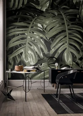 Produktbild von Coloray Fototapete 290x290 cm Latextapete Magicstick - Monstera Blatt Industrial Banane