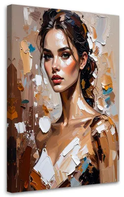 Immagine prodotto di Quadro su tela, Ritratto di donna in stile glamour - 60x90