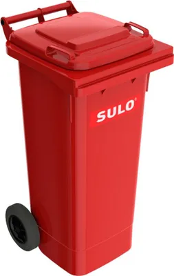 Produktbild von 80 Liter Sulo Mülltonne, Mülleimer, Abfalltonne, Großmüllbehälter rot (80 Sulo rot)