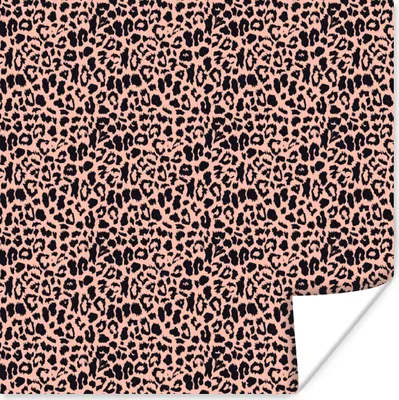 Produktbild von MuchoWow® Poster Leopardenmuster - Rosa - Tiere 50x50 cm - Wohnzimmerdekoration