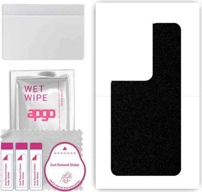 Produktbild von apgo Rückseite Schutzfolie, Skin, kompatibel mit Oppo Reno8 Pro, Hinten Displayschutzfolie aus Vinylfolie, kratzfest, einfache Montage - Mattschwarz