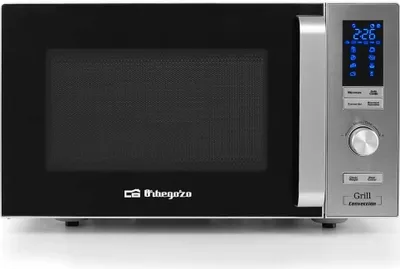 Zdjęcie produktu dla Orbegozo MIG 2528 CO, Blat, Mikrofalówka grill, 25 l, 900 W, Wbudowany wyświetlacz, LED