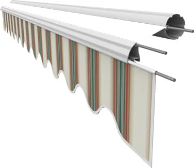 Produktbild von Leudus Markisen Volant für 3,5m Markisen Markisenbespannung Sonnenschutz Ersatzstoffe Sonnenmarkise fertig genäht (3,38 x 0,21m, SPD041)