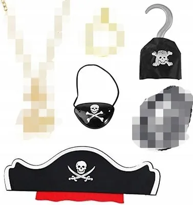 Produktbild von Piraten-Set Kostüm Accessoires Schnurrbart Halloween