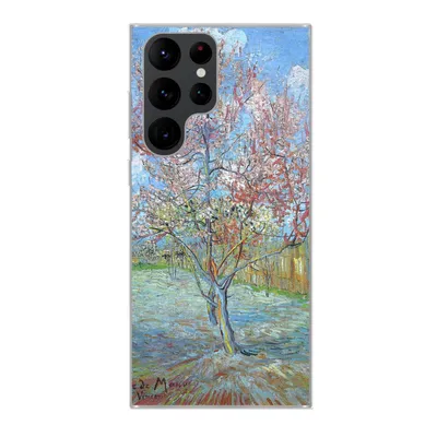 Produktbild von MuchoWow® Handyhülle Schutzhülle Hülle für Samsung Galaxy S22 Ultra Der rosa Pfirsichbaum - Vincent van Gogh Silikon Softcase Handy Hülle - Abbildung