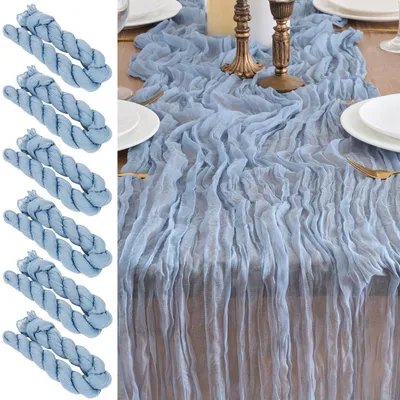 Productafbeelding van Tafelrunners, gasparel, 6 stuks, 90 x 300 cm, poederblauw