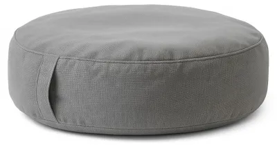 Productafbeelding van Opblaasbare Poef Ø 60 × 20 cm – Grijs – Draagvermogen 100 kg – Ultralicht (500 g) – Geschikt voor Binnen, Terras & Tuin